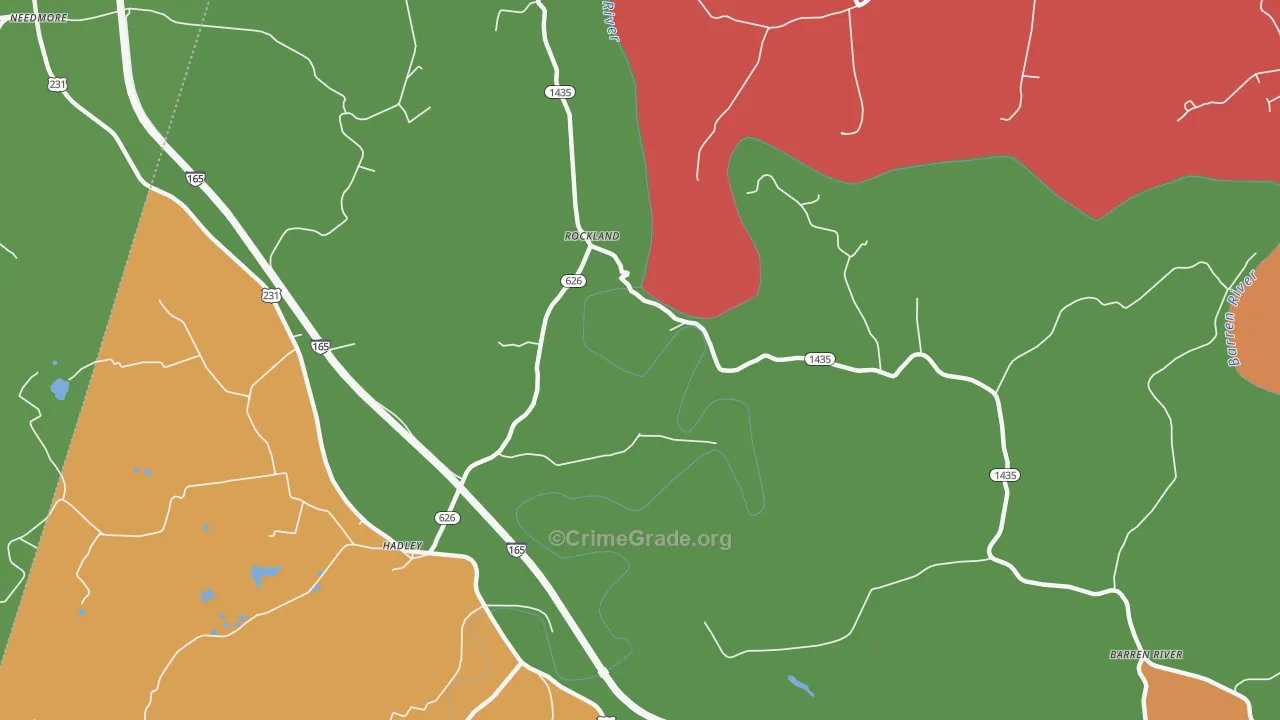 Rockland, KY Map of Arson Rates