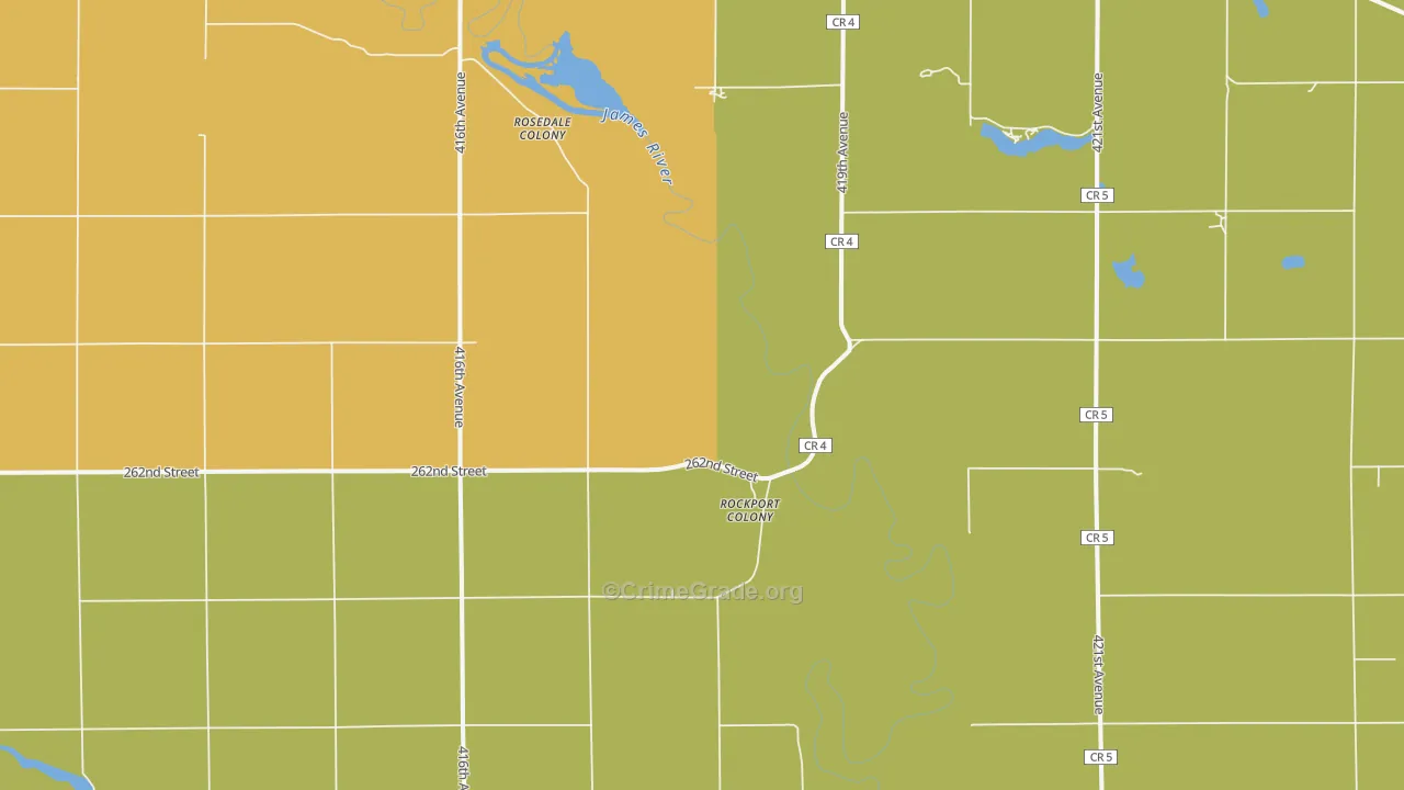 Rockport Colony, SD Map of Arson Rates