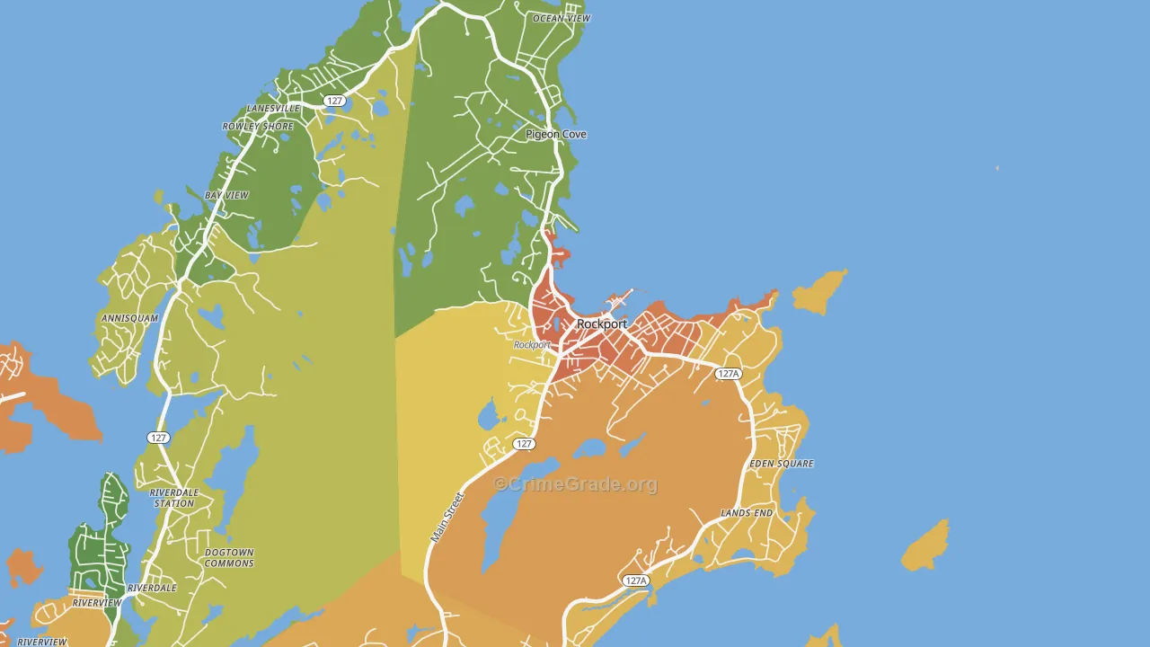 Rockport, MA Map of Arson Rates