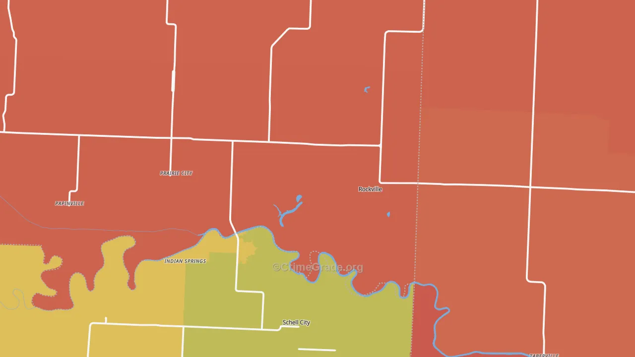 Rockville, MO Map of Arson Rates