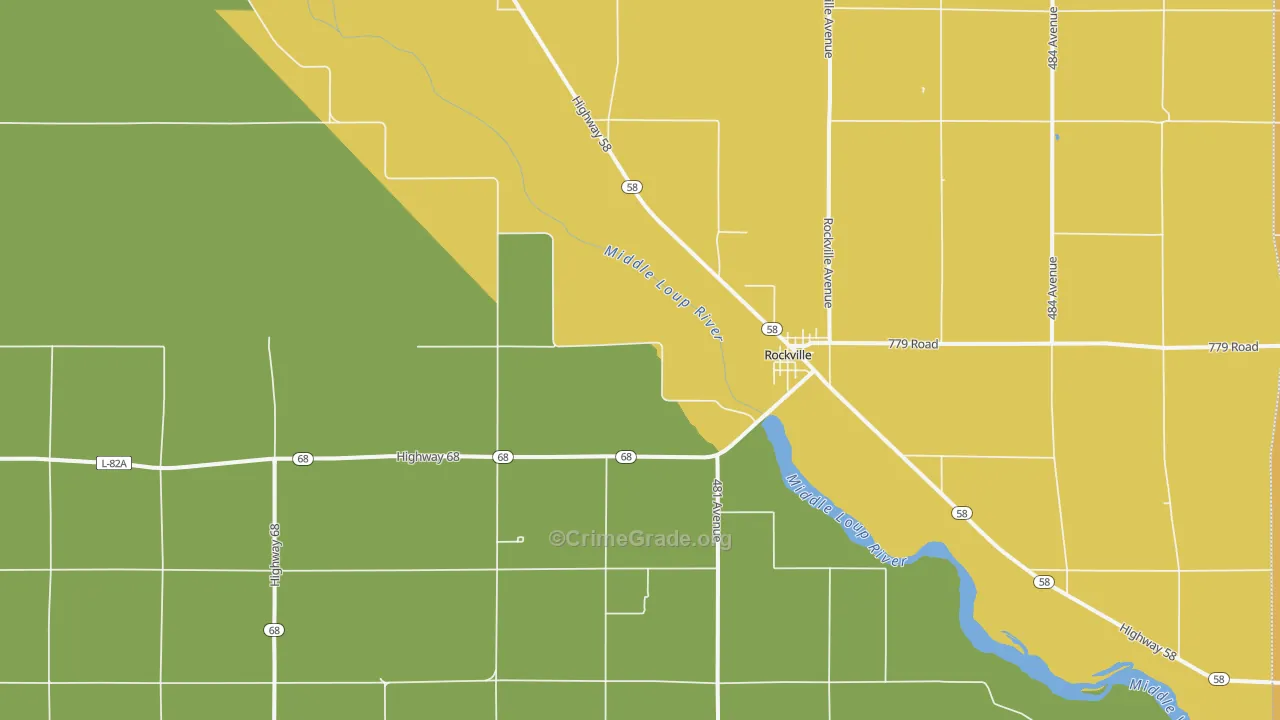 Rockville, NE Map of Arson Rates