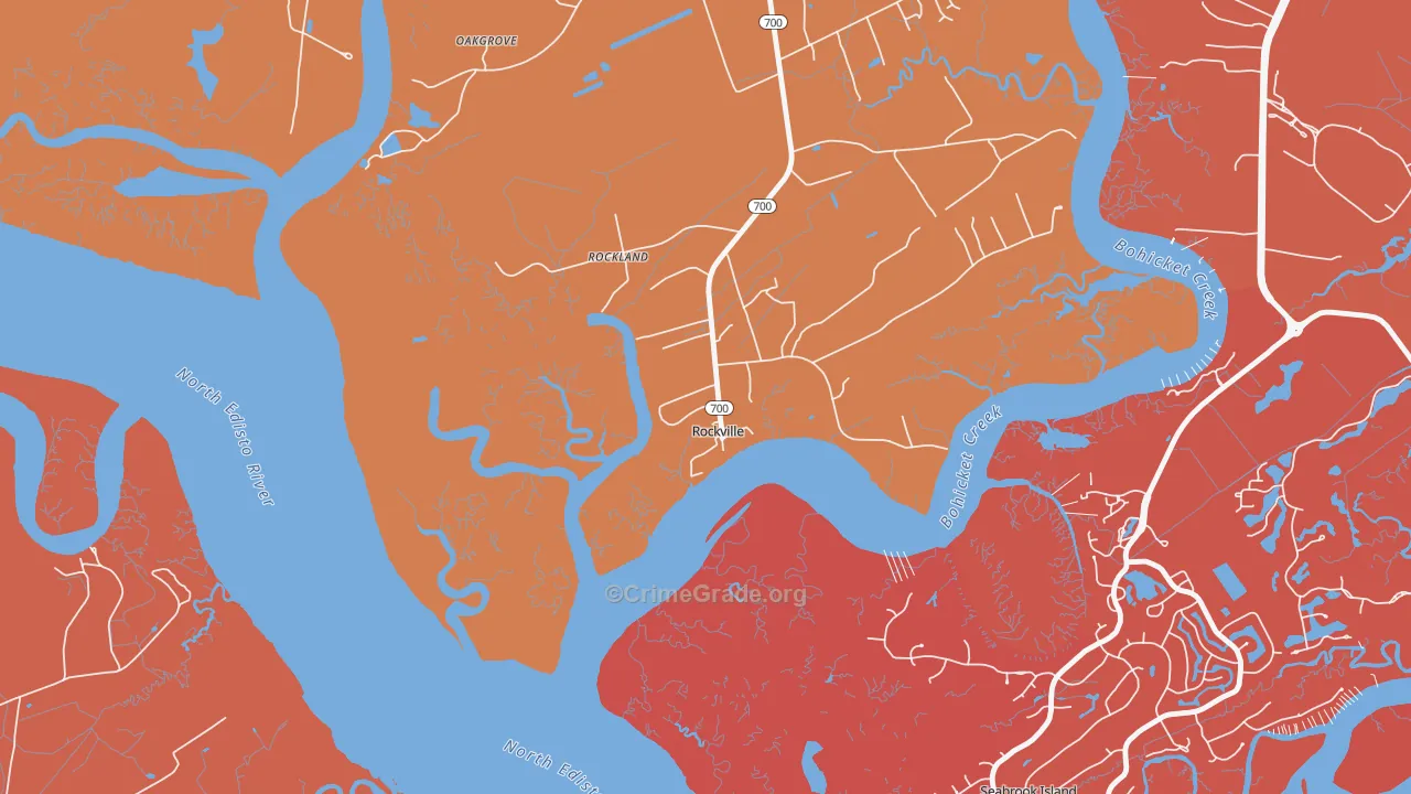Rockville, SC Map of Arson Rates