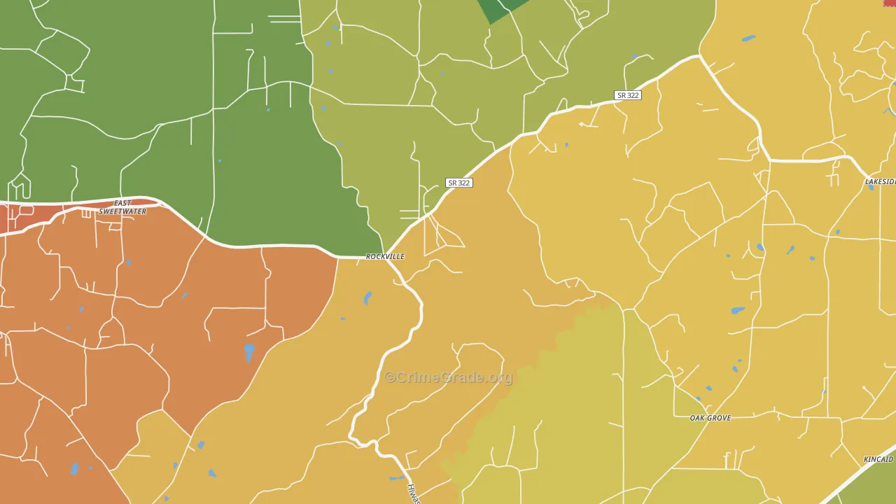 Rockville, TN Map of Arson Rates