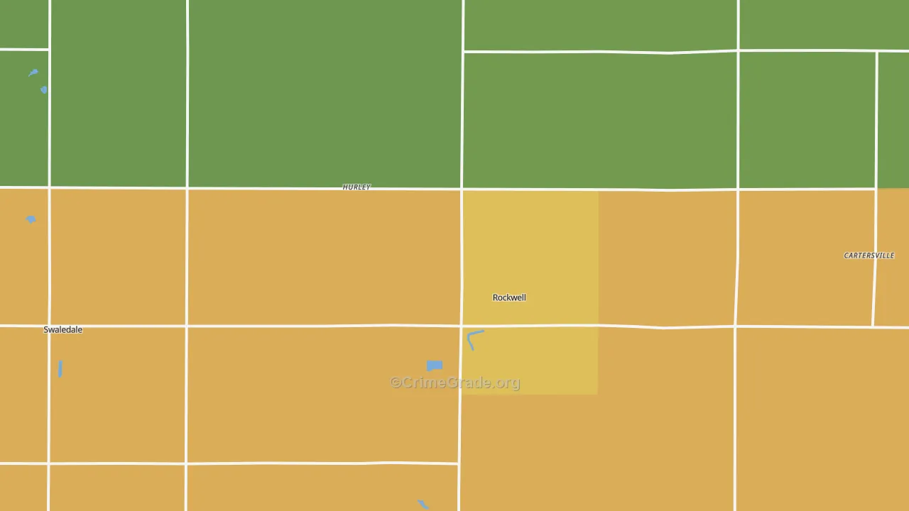 Rockwell, IA Map of Arson Rates