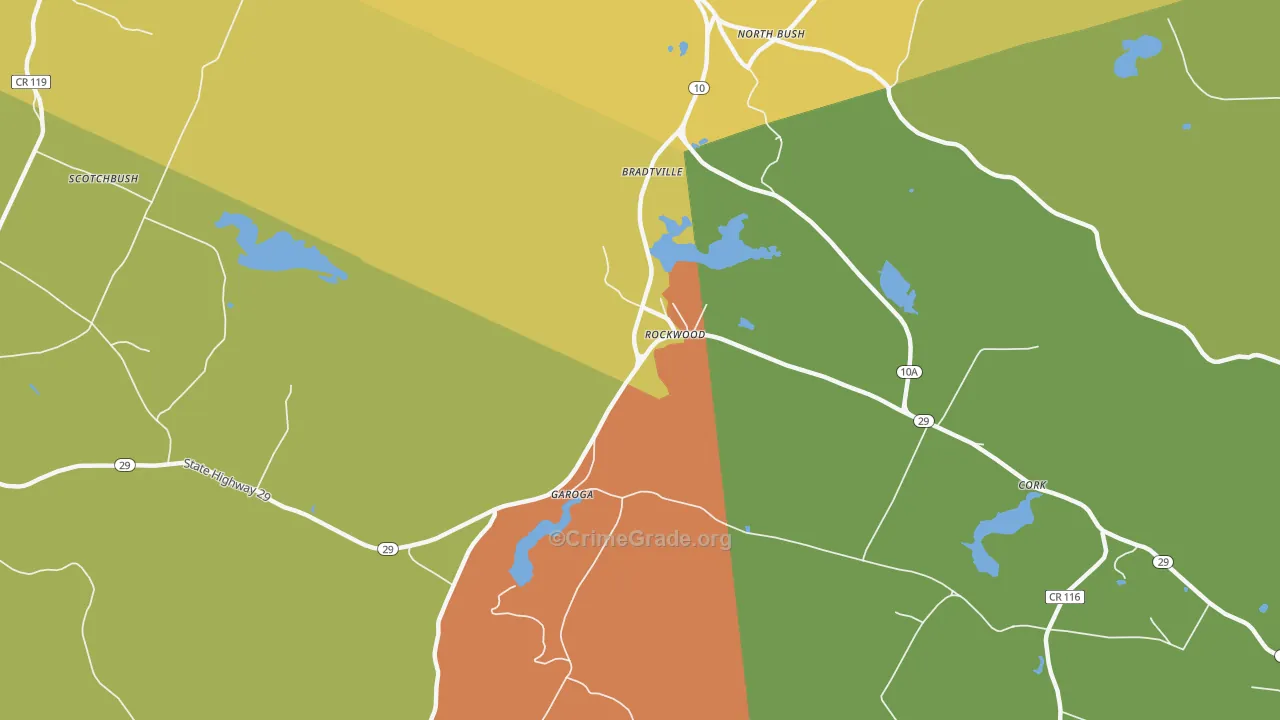 Rockwood, NY Map of Arson Rates