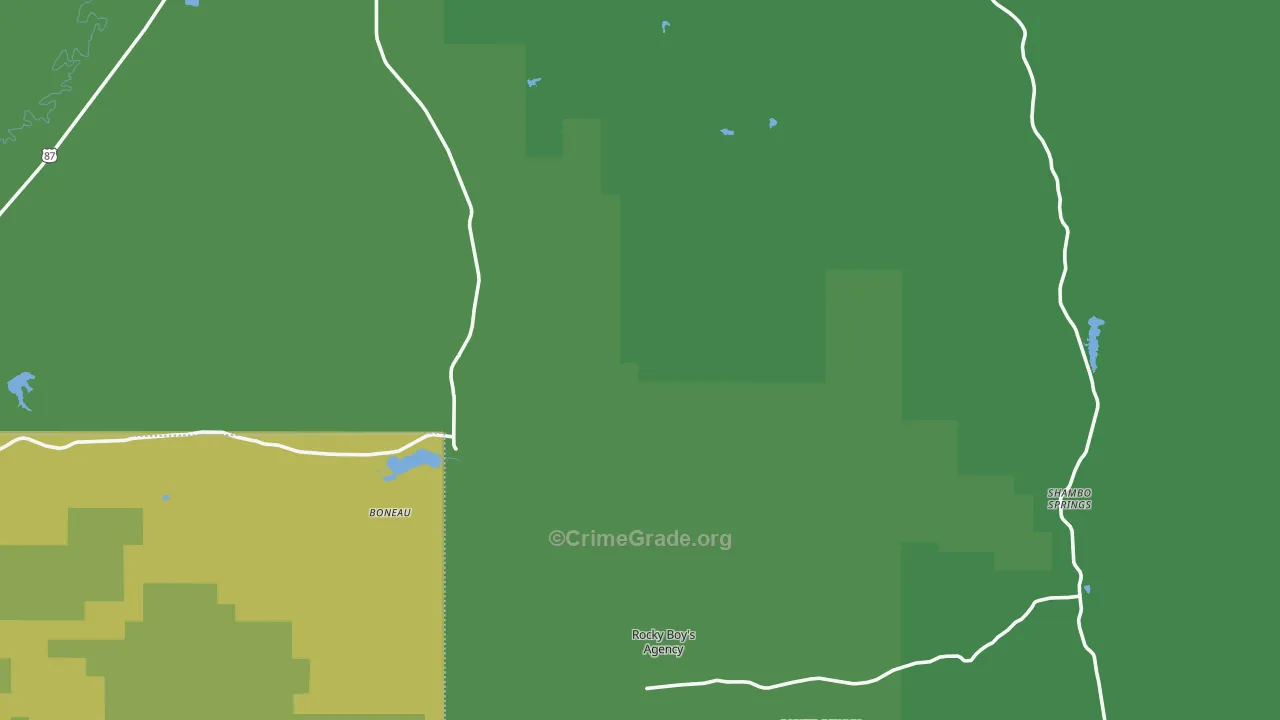Rocky Boy, MT Map of Arson Rates
