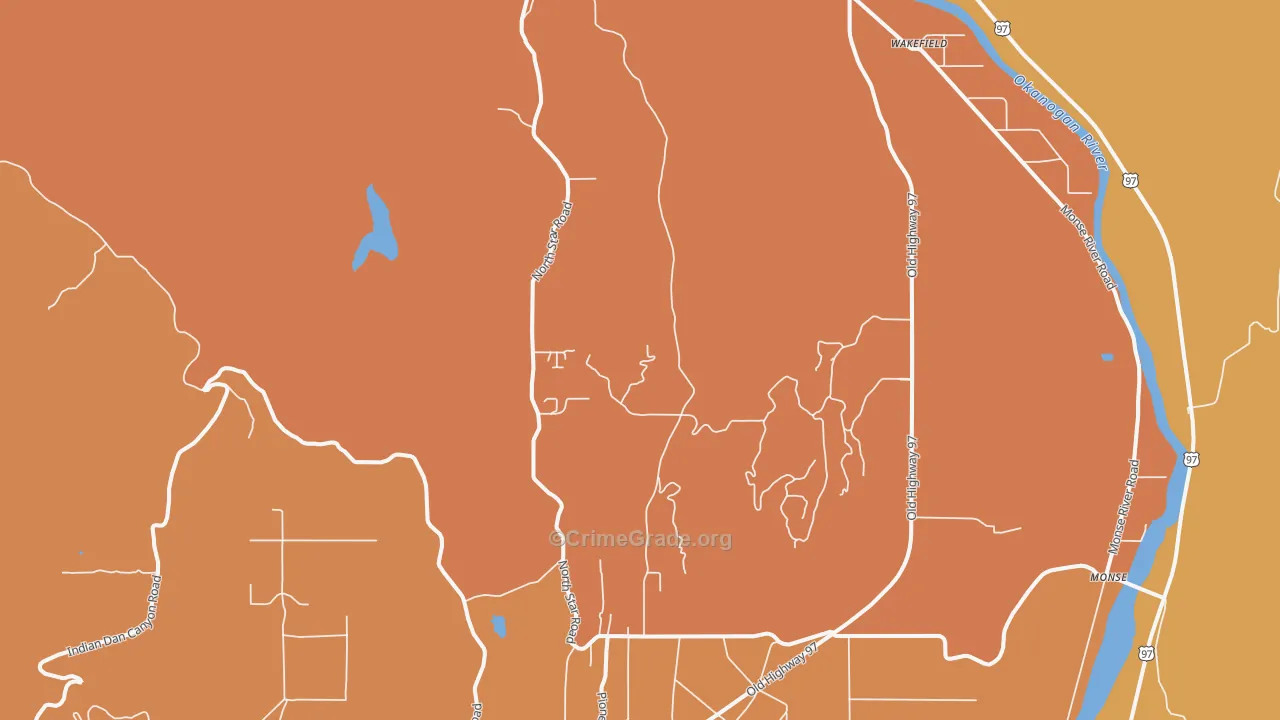 Rocky Butte, WA Map of Arson Rates