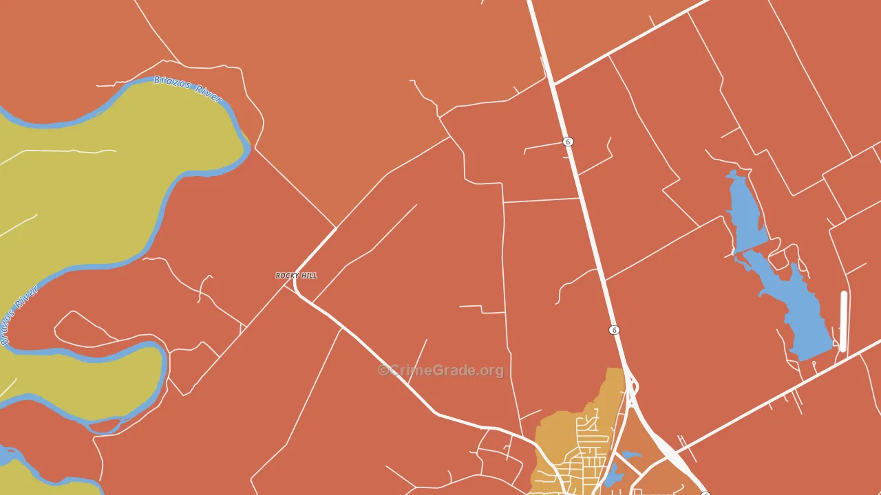 Rocky Hill, TX Map of Arson Rates