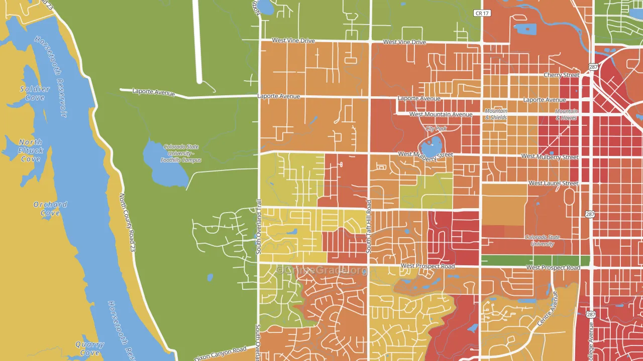 Rogers Park, Fort Collins, CO Map of Arson Rates