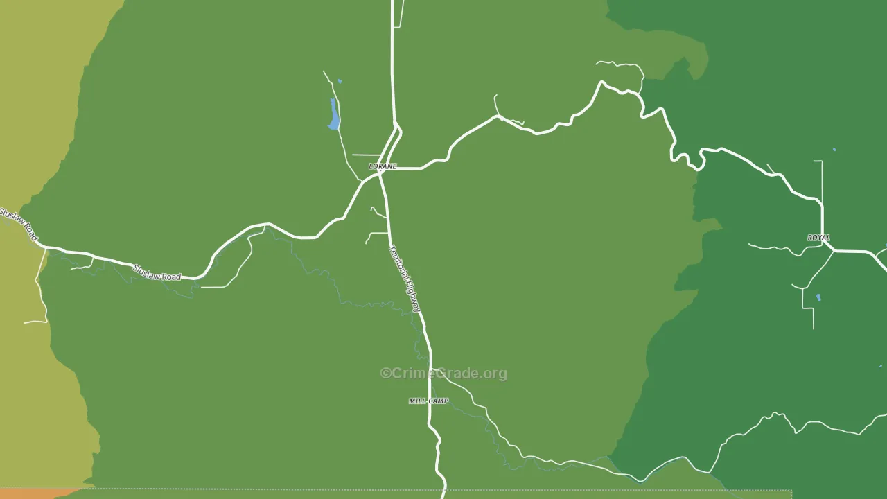 Rogue Elk, OR Map of Arson Rates