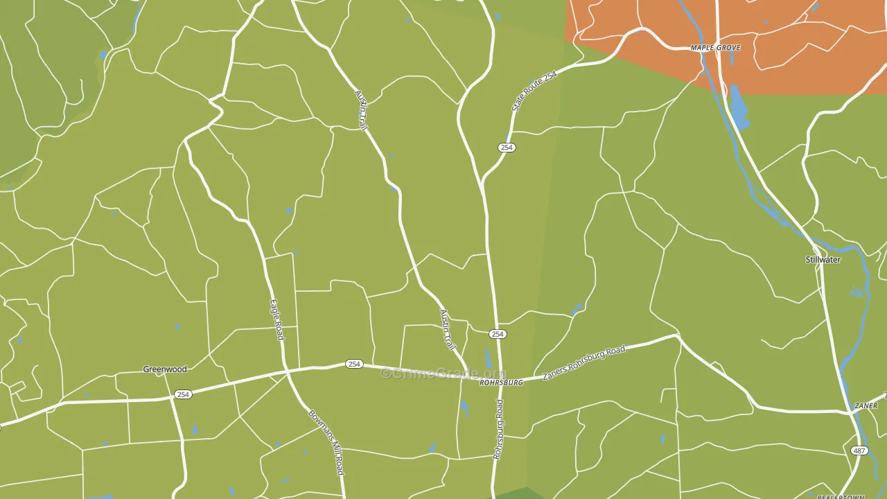 Rohrsburg, PA Map of Arson Rates