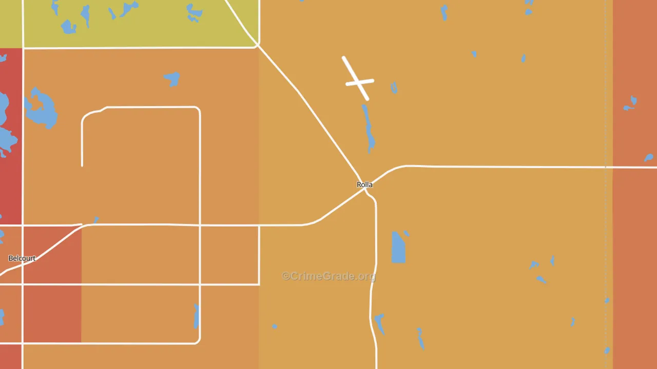 Rolla, ND Map of Arson Rates