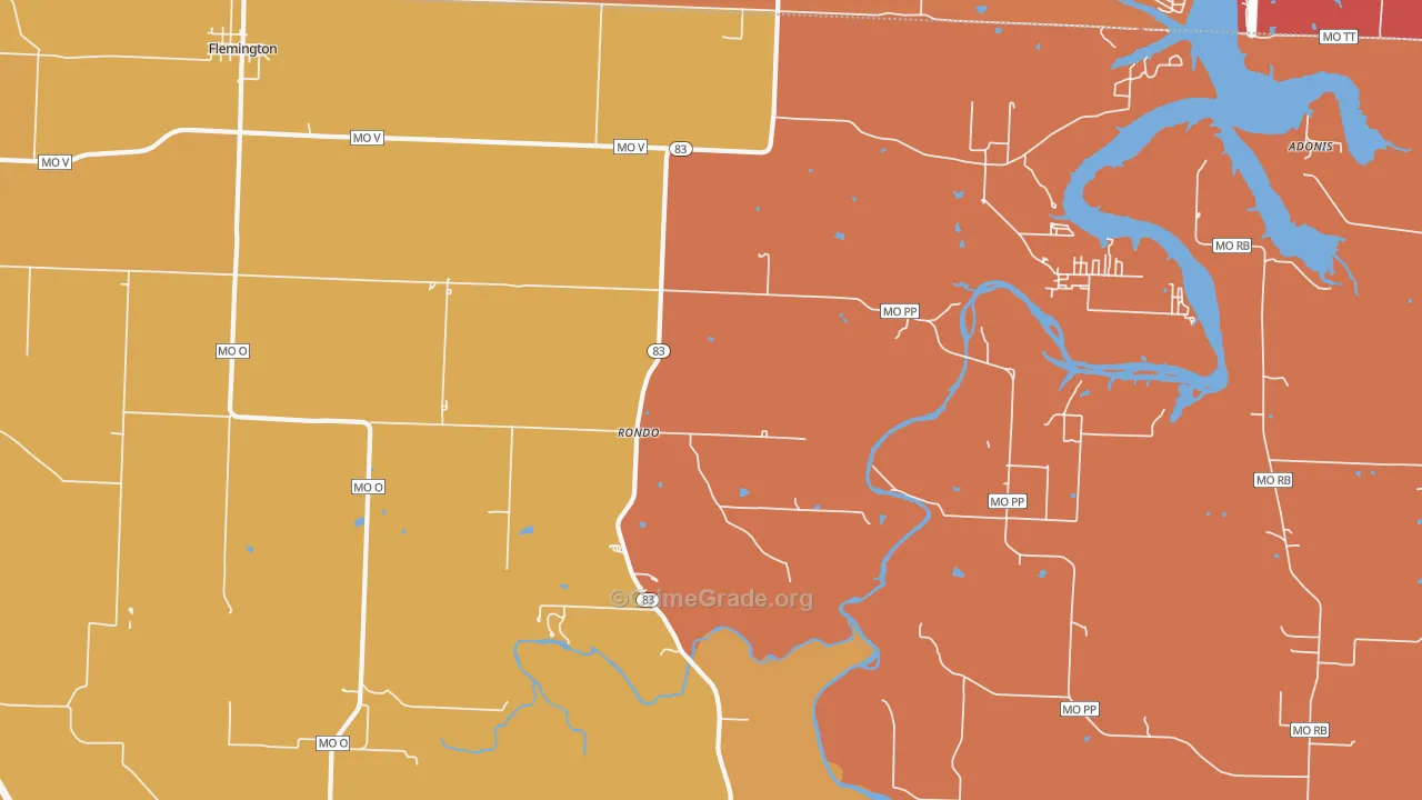 Rondo, MO Map of Arson Rates