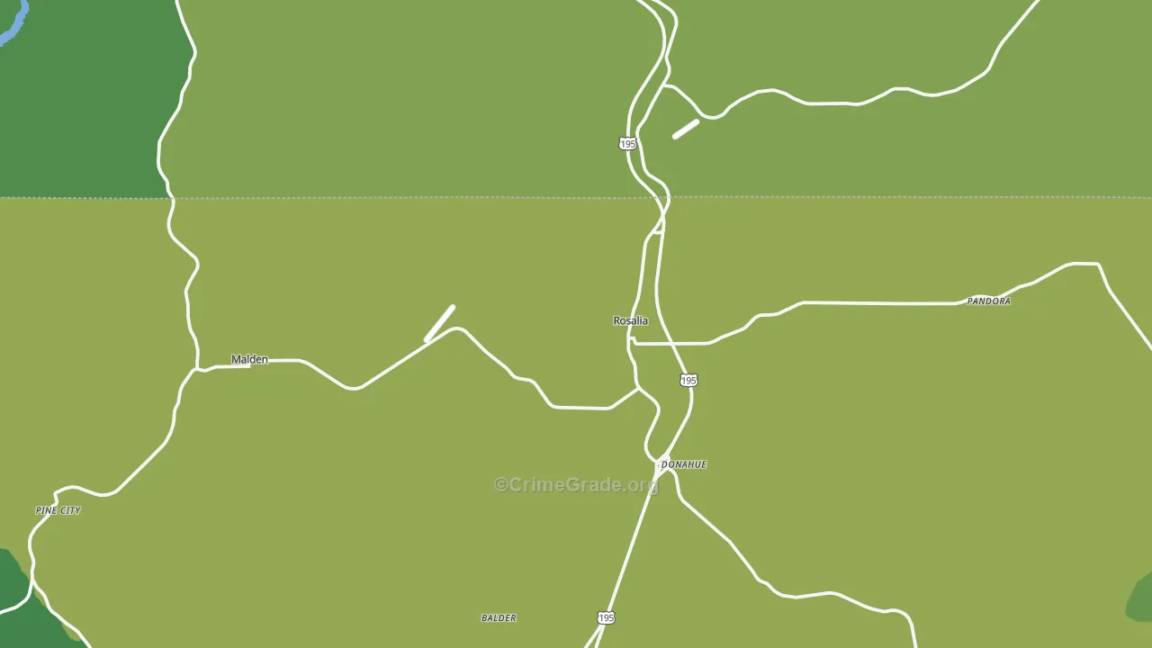 Rosalia, WA Map of Arson Rates