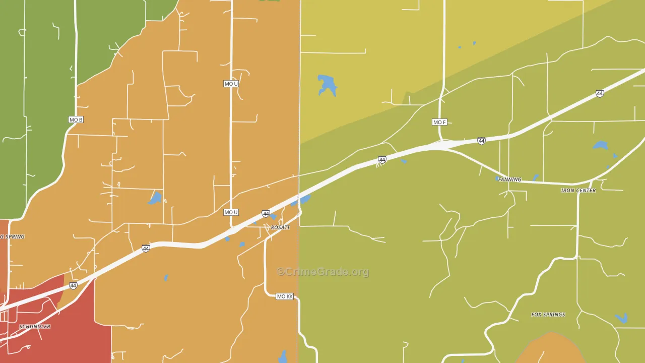 Rosati, MO Map of Arson Rates