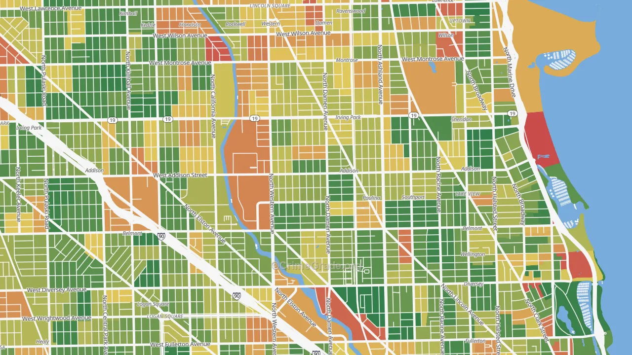 Roscoe Village, Chicago, IL Map of Arson Rates
