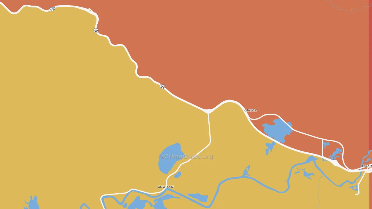 Rose Lake, ID Map of Arson Rates