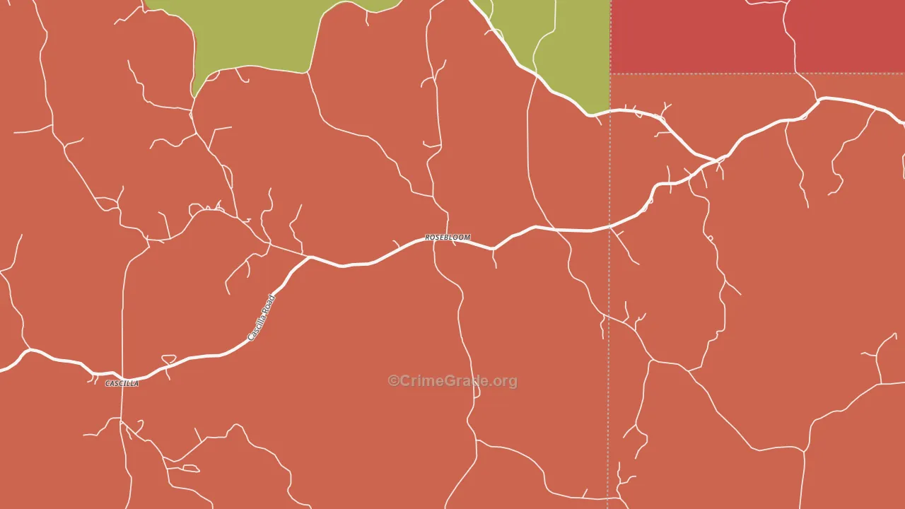 Rosebloom, MS Map of Arson Rates