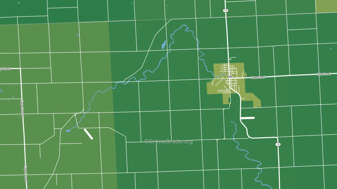 Roseburg, MI Map of Arson Rates