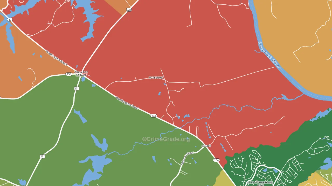 Rosemont, GA Map of Arson Rates