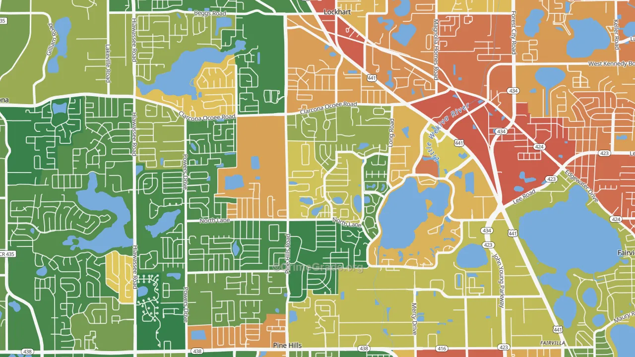 Rosemont North, Orlando, FL Map of Arson Rates