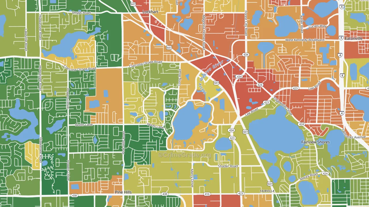 Rosemont, Orlando, FL Map of Arson Rates
