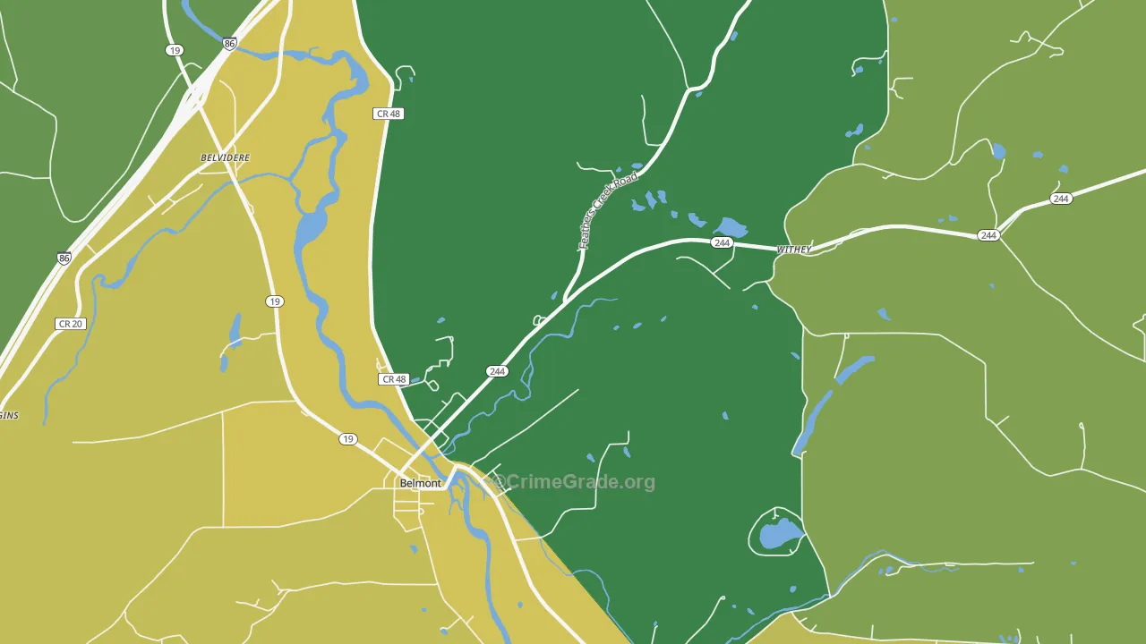 Rossburg, NY Map of Arson Rates