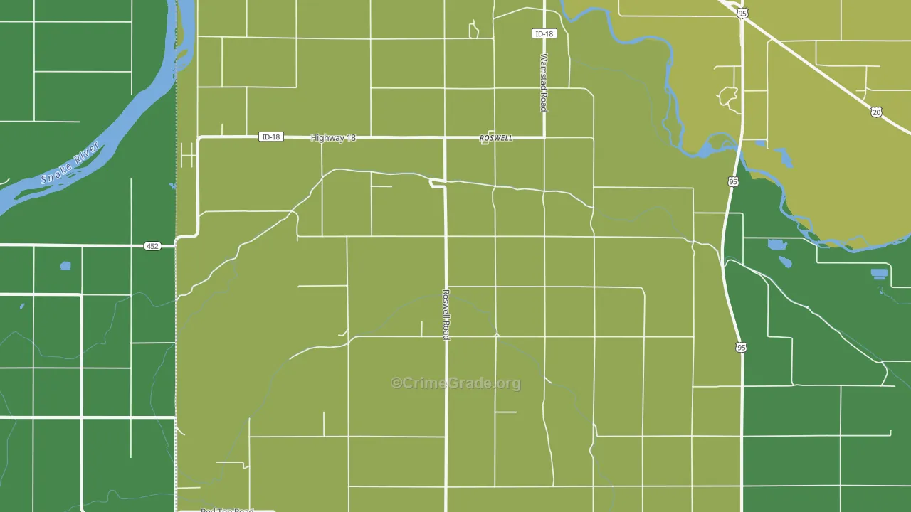 Roswell, ID Map of Arson Rates