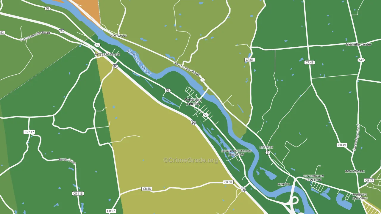 Rotterdam Junction, NY Map of Arson Rates