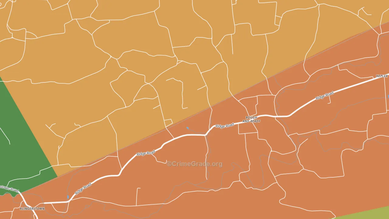 Rough And Ready, PA Map of Arson Rates