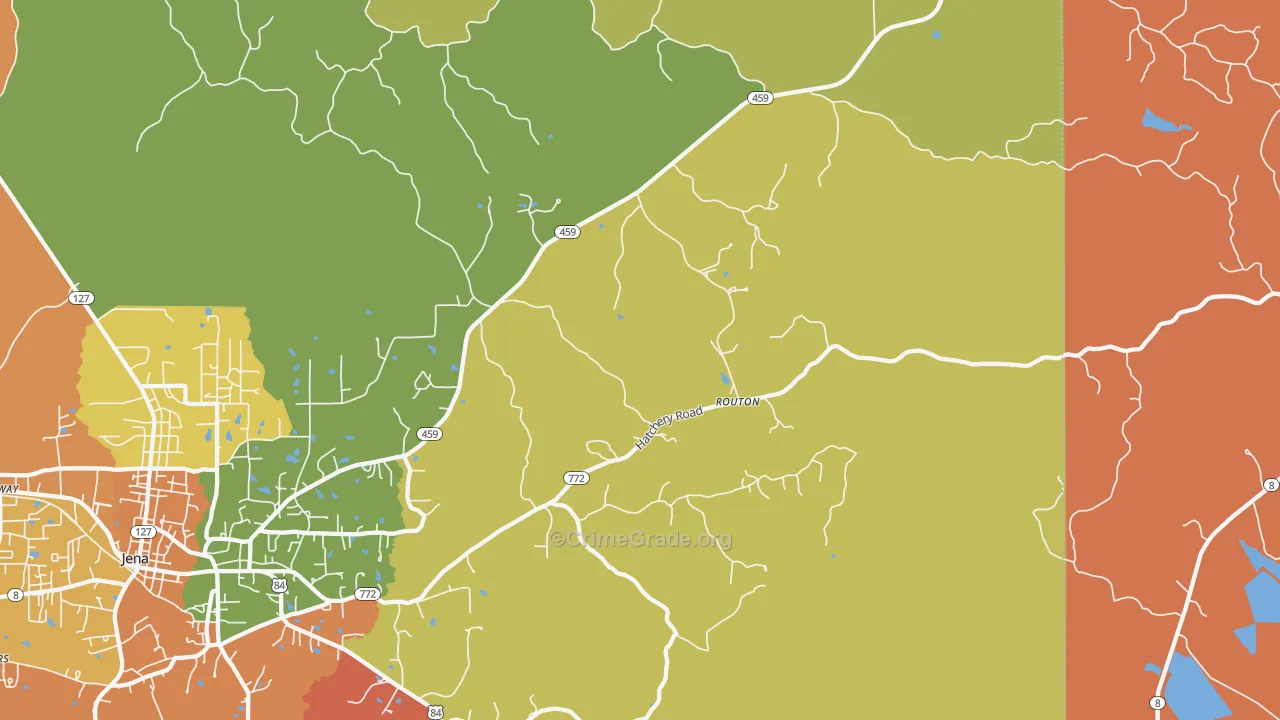 Routon, LA Map of Arson Rates