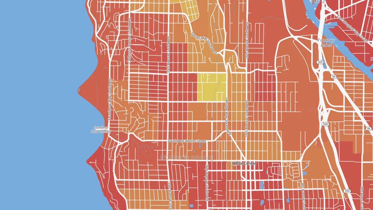Roxhill, Seattle, WA Map of Arson Rates