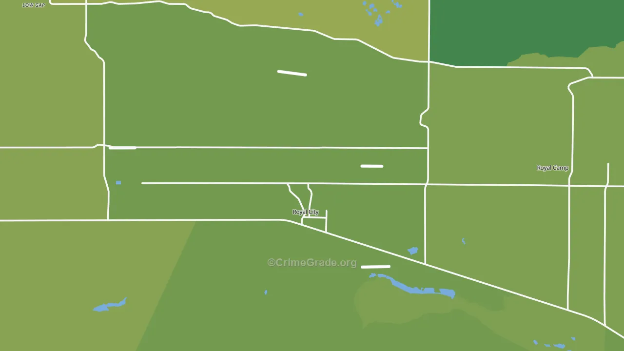 Royal City, WA Map of Arson Rates