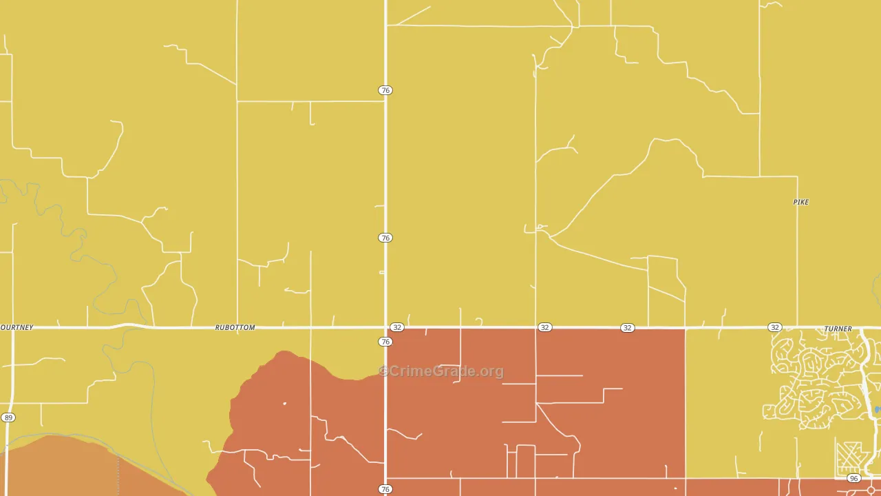 Rubottom, OK Map of Arson Rates