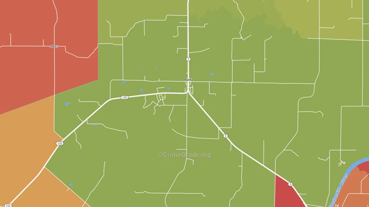 Ruma, IL Map of Arson Rates