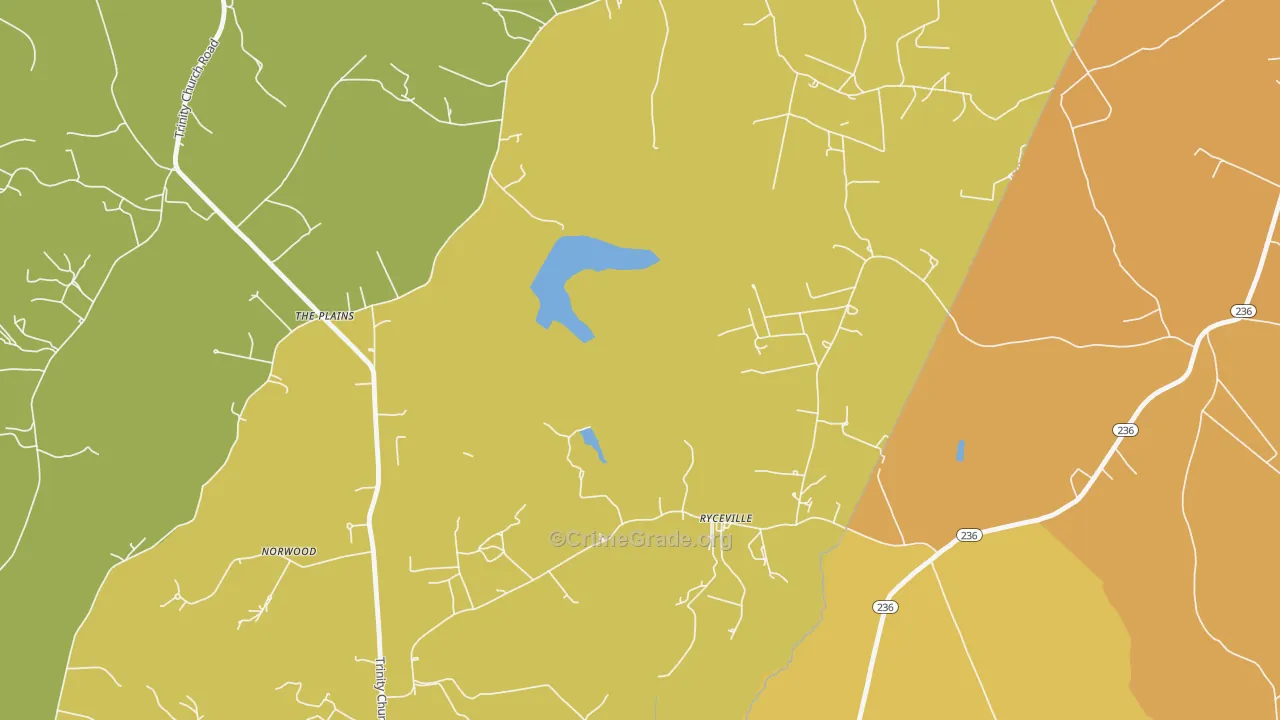 Ryceville, MD Map of Arson Rates