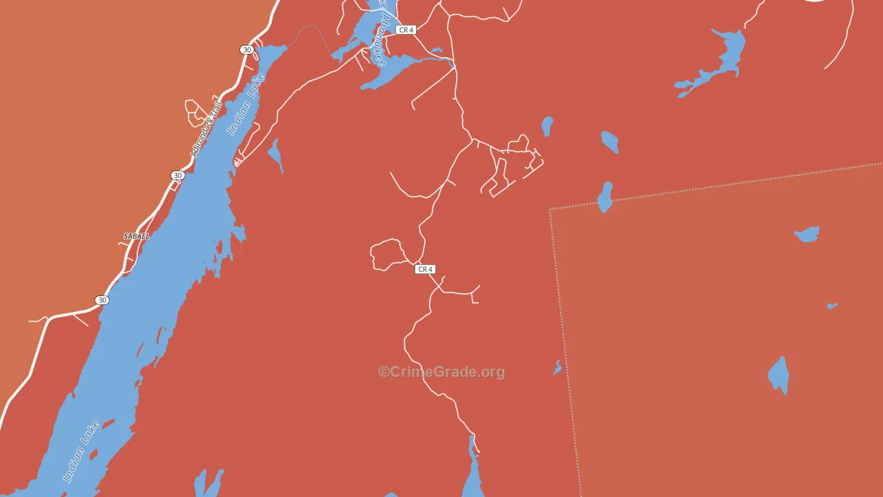 Sabael, NY Map of Arson Rates