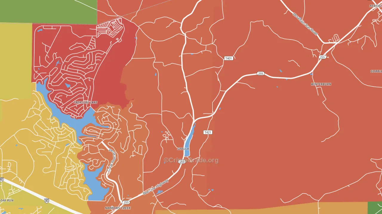 Sabula, PA Map of Arson Rates