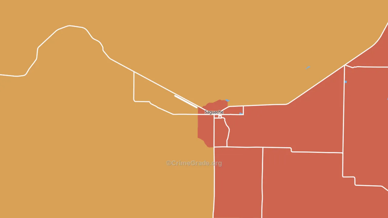 Saguache, CO Map of Arson Rates