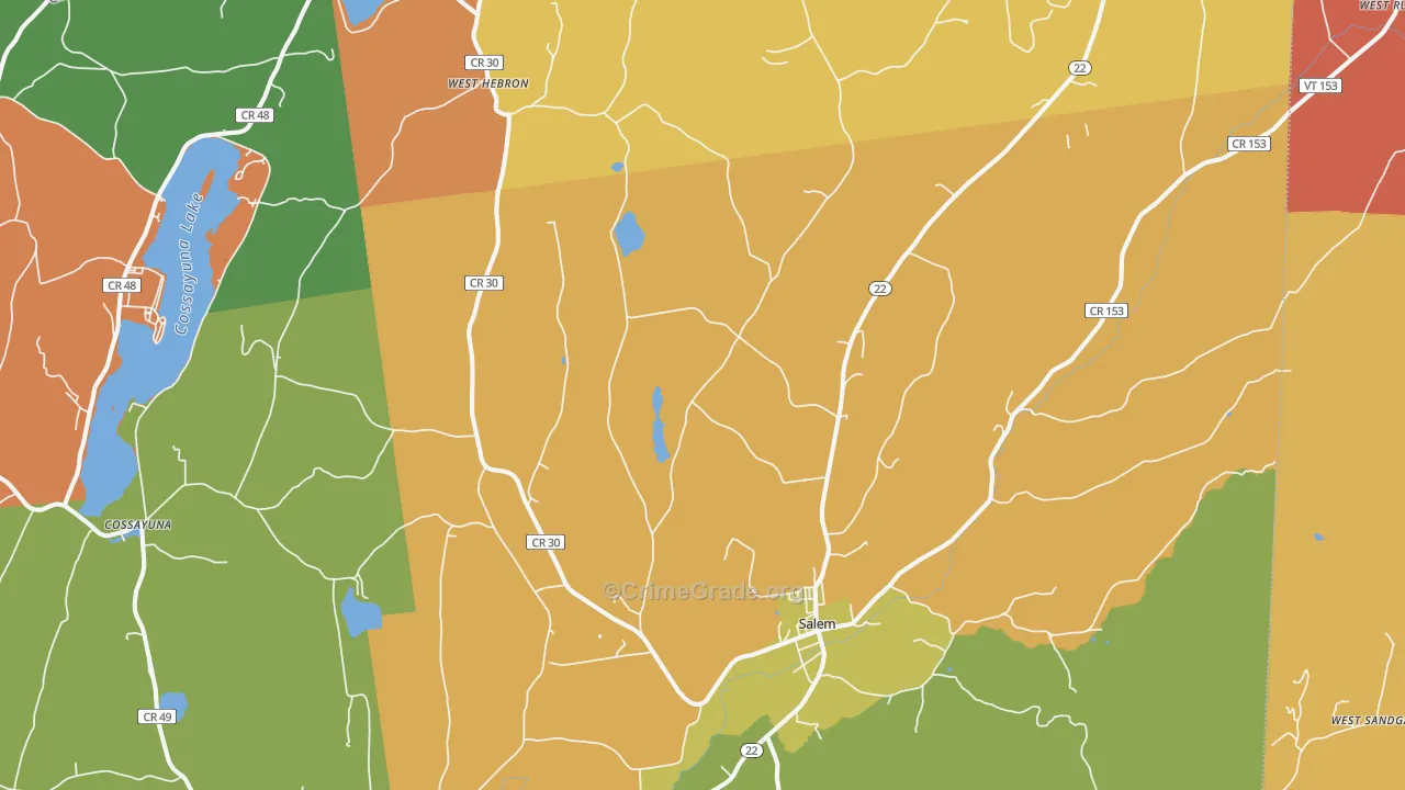 Salem, NY Map of Arson Rates