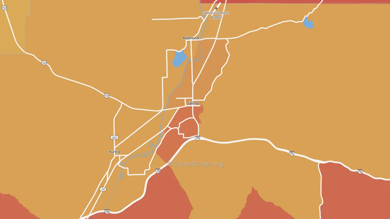 Salina, UT Map of Arson Rates