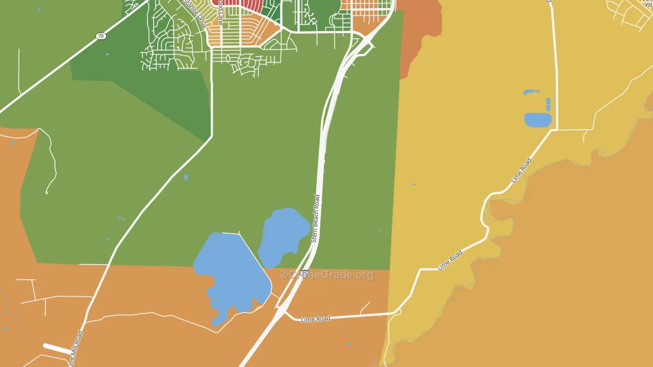 Salt Creek, CO Map of Arson Rates