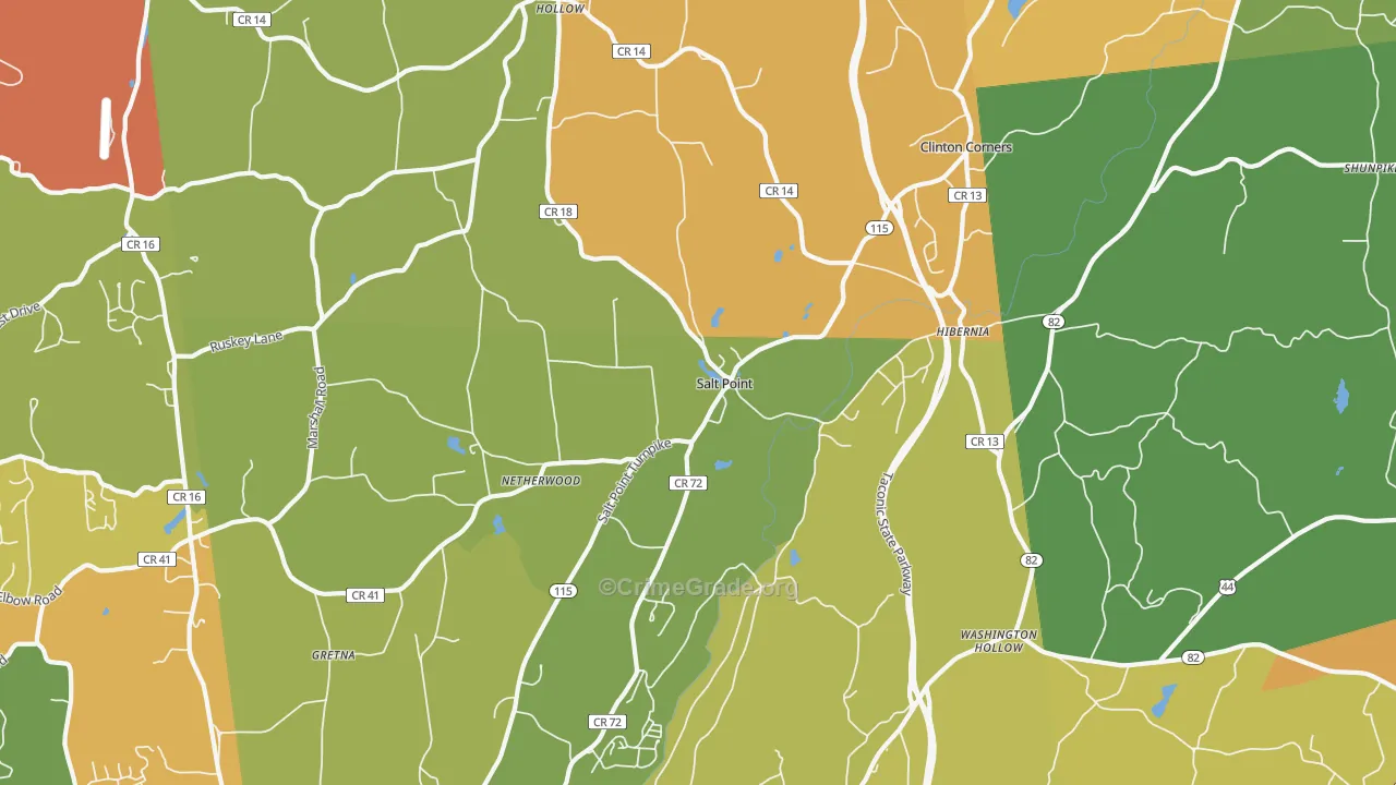 Salt Point, NY Map of Arson Rates