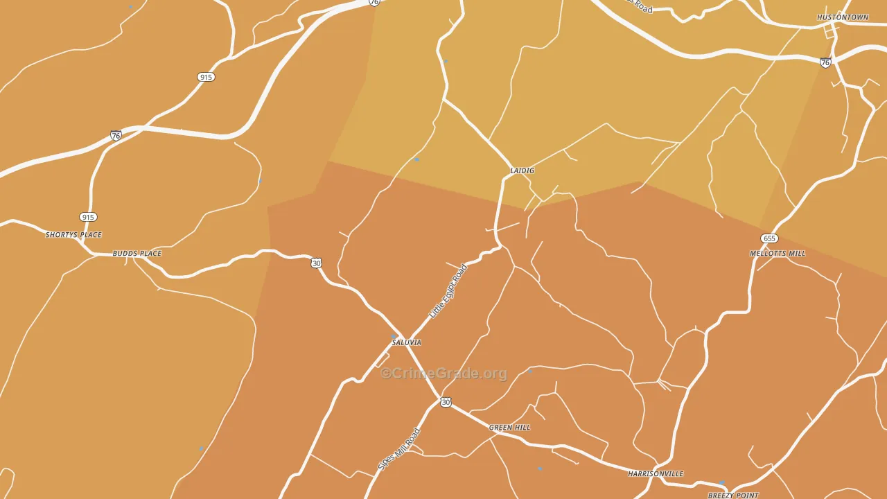 Saluvia, PA Map of Arson Rates