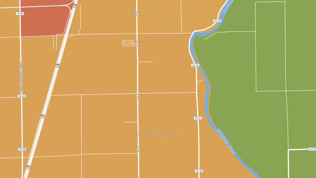 Sammons Point, IL Map of Arson Rates