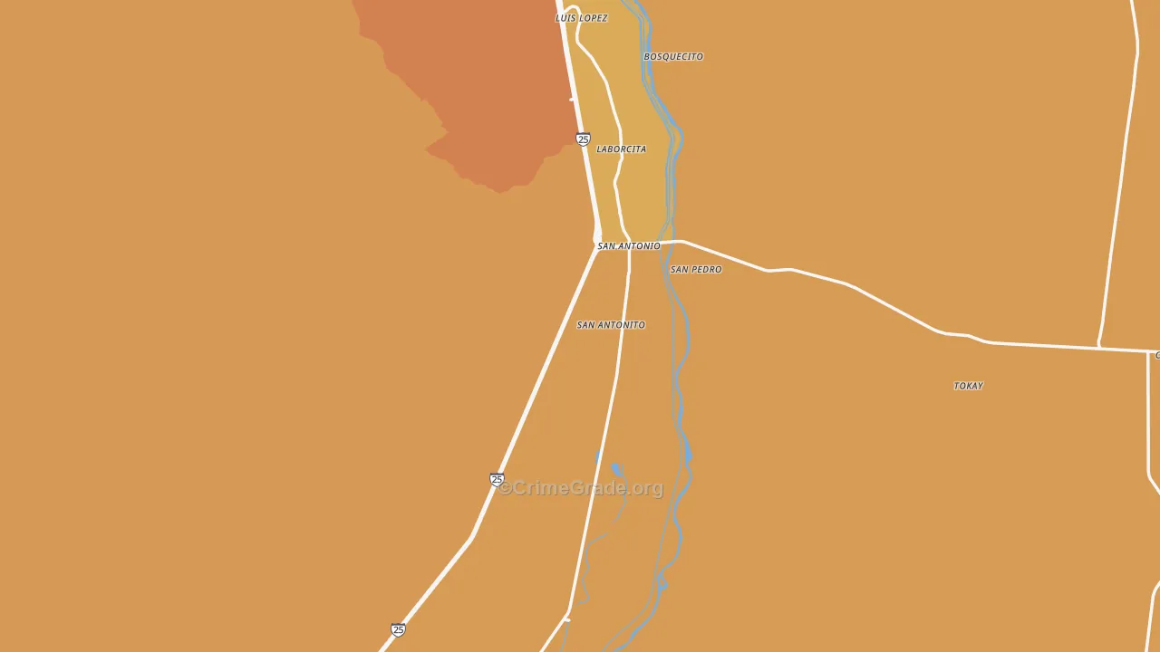 San Antonio, NM Map of Arson Rates