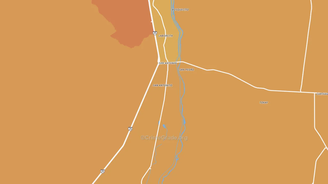 San Antonito, NM Map of Arson Rates