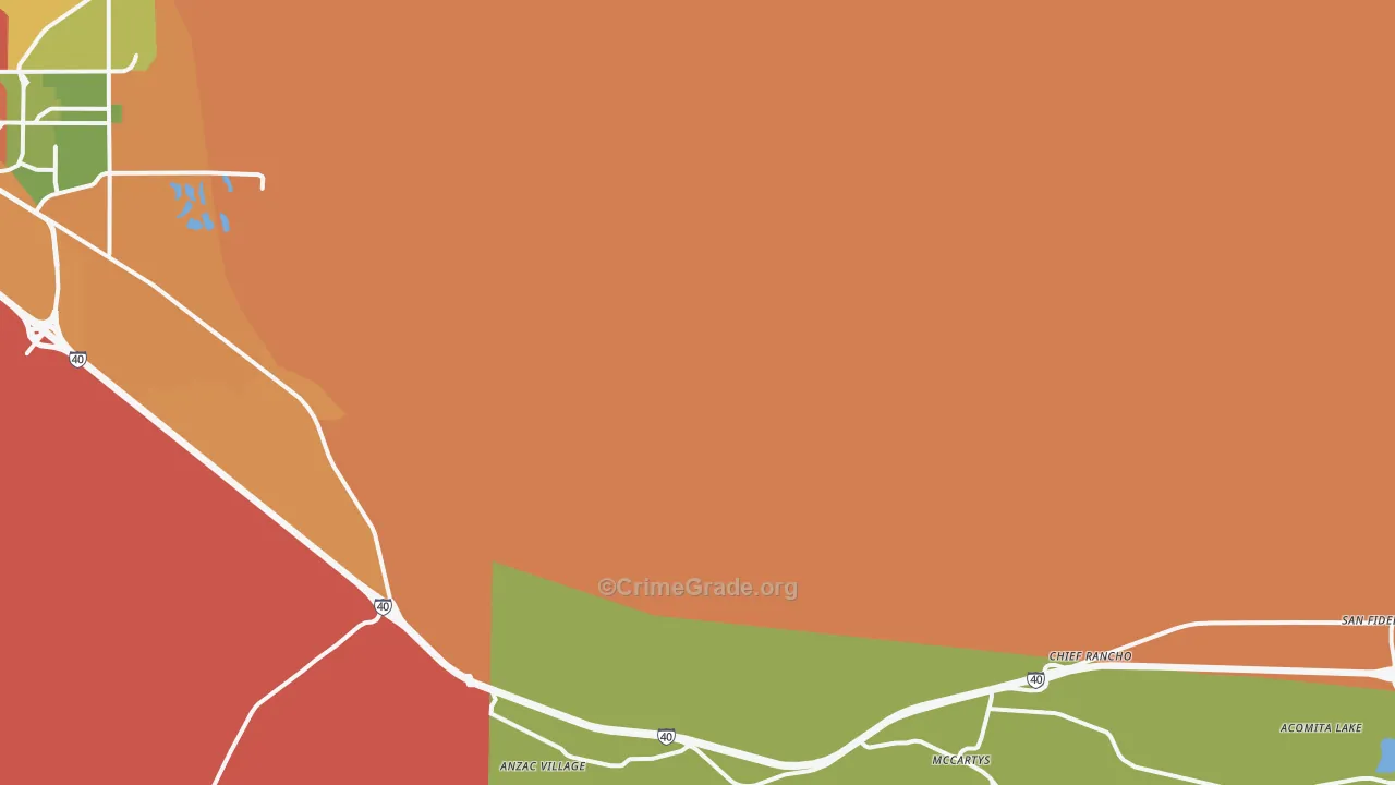 San Fidel, NM Map of Arson Rates