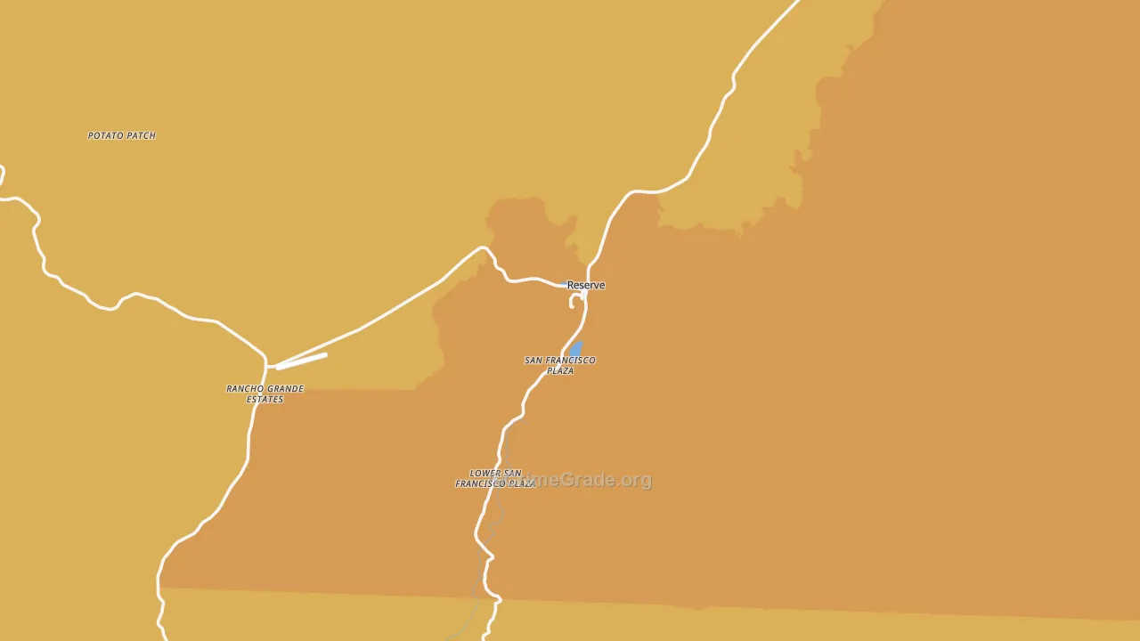 San Francisco Plaza, NM Map of Arson Rates