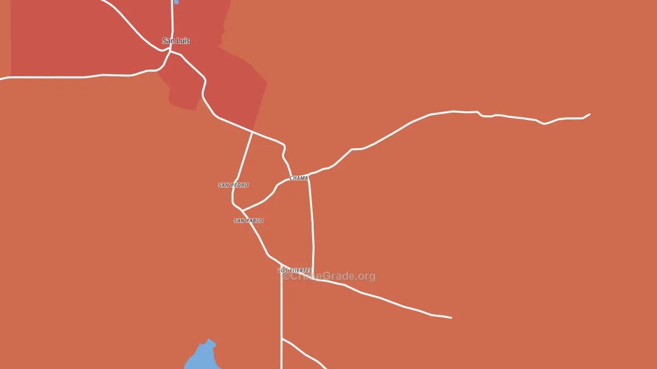 San Pablo, CO Map of Arson Rates